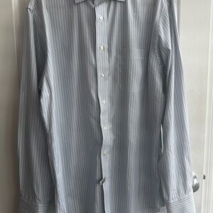Jos. A. Bank Blue and Black Button Down, Long Sleeved Dress Shirt size 16.5 - 36